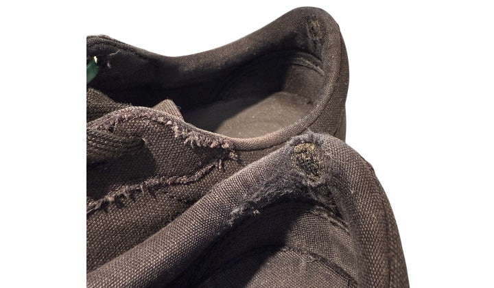 nike Used Off White Vulcanized Canvas Low Top Sneaker Black - test