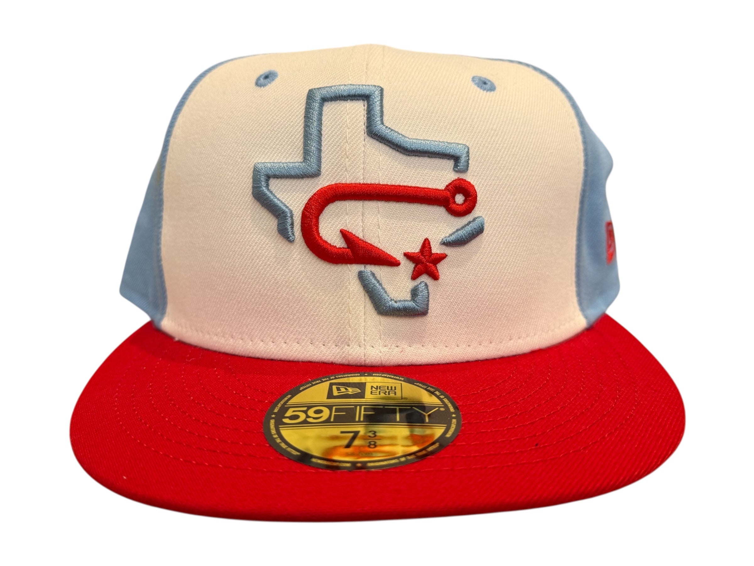 New Era Used Corpus Christi Hooks Fitted Cap White Red Blue - test