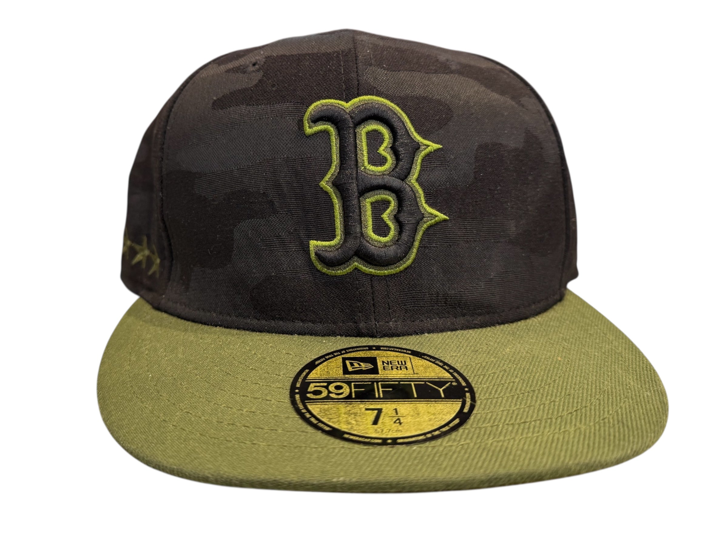 New Era Used Boston Red Sox Fitted Cap Black Olive - test