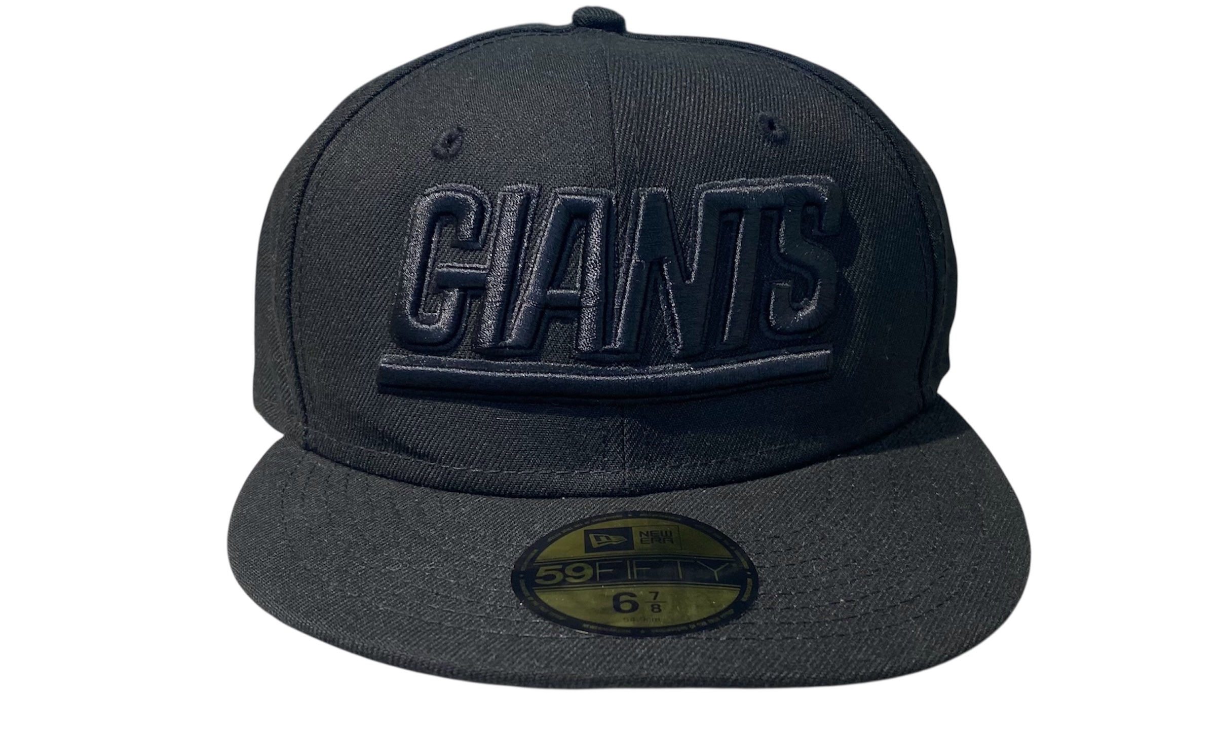New Era Used New York Giants Black Fitted Cap - test