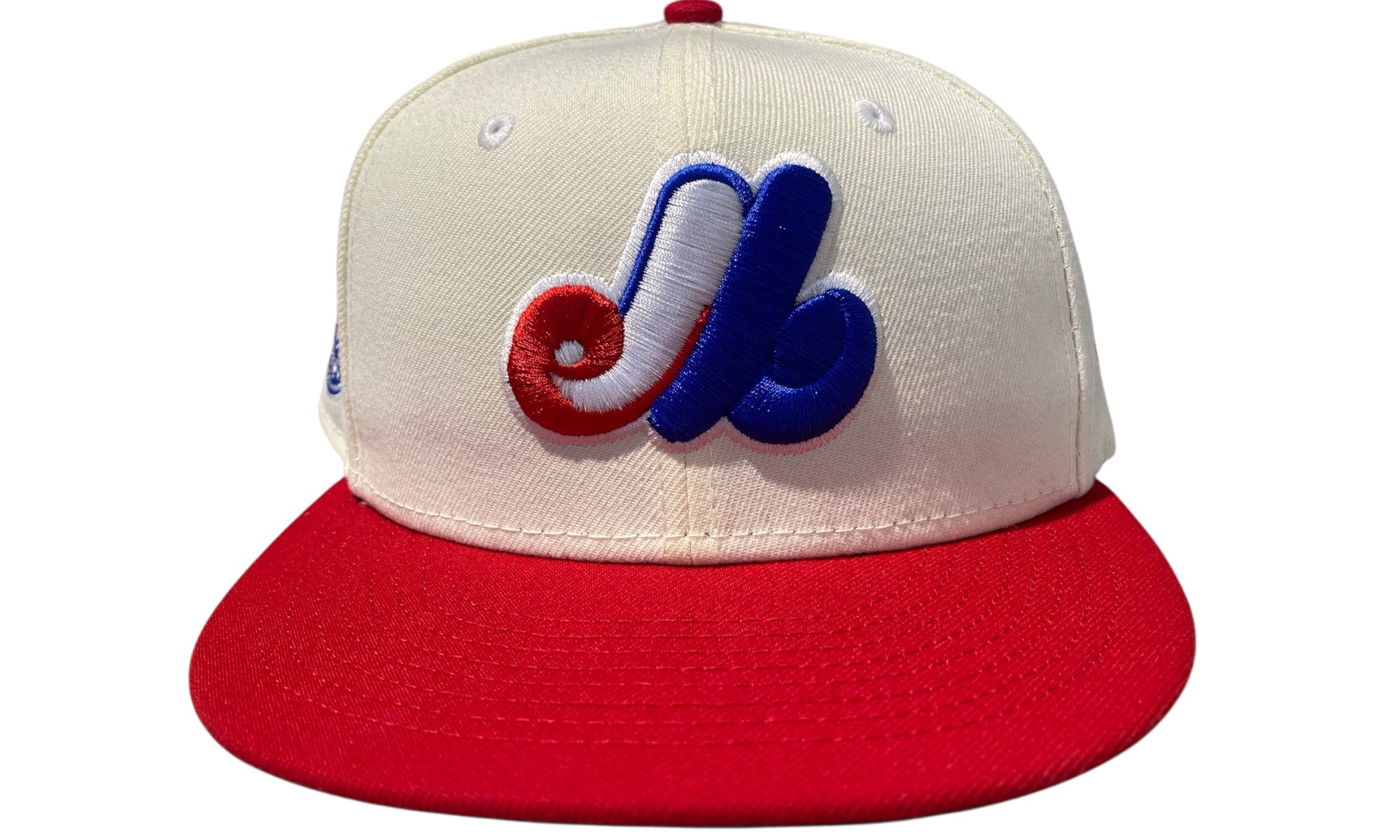 New Era Used Montreal Expos Fitted Cap Cream Red - test