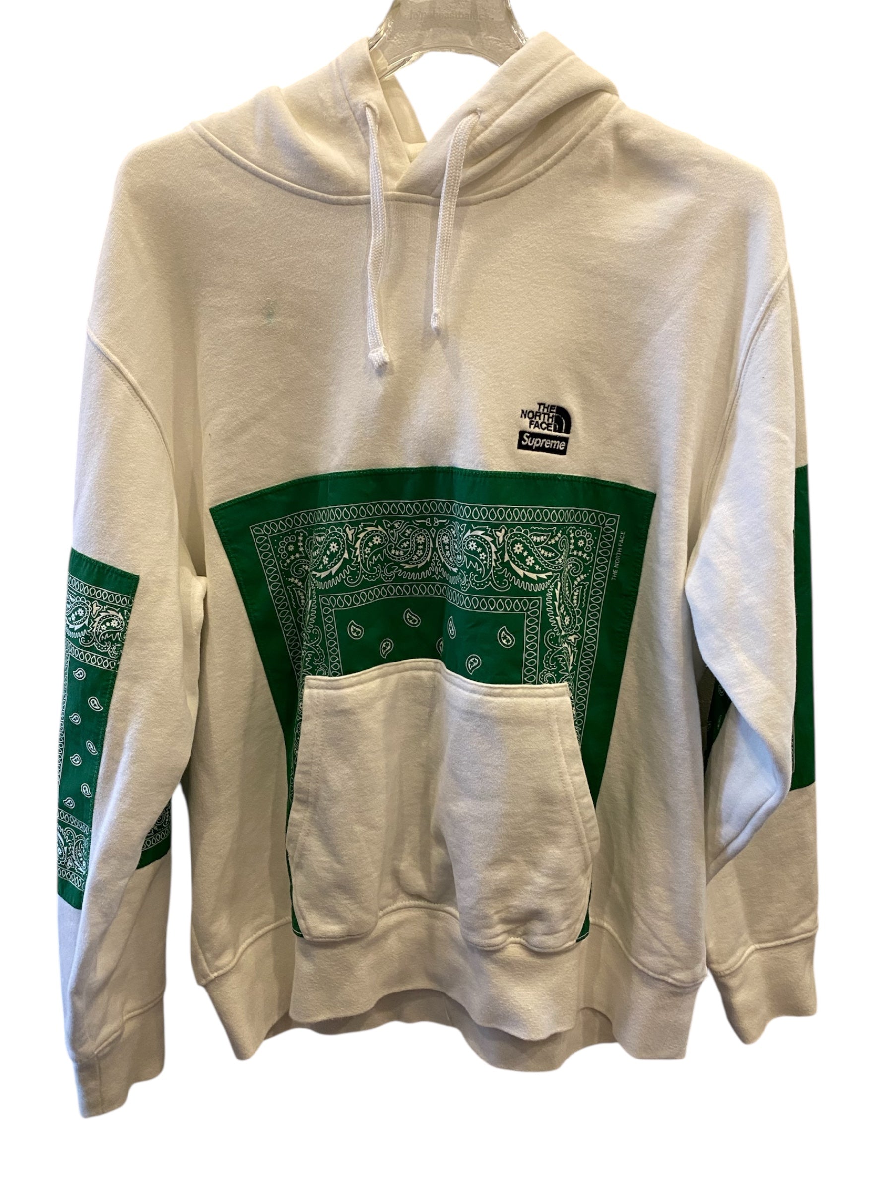 Supreme Used Supreme The North Face Bandana Hooded Sweatshirt White - SUPR-STNFBH-WHITE