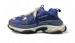 Balenciaga Used Balenciaga Triple S Cool Blue Grey - BALE-TRSCBGXX-GGREY