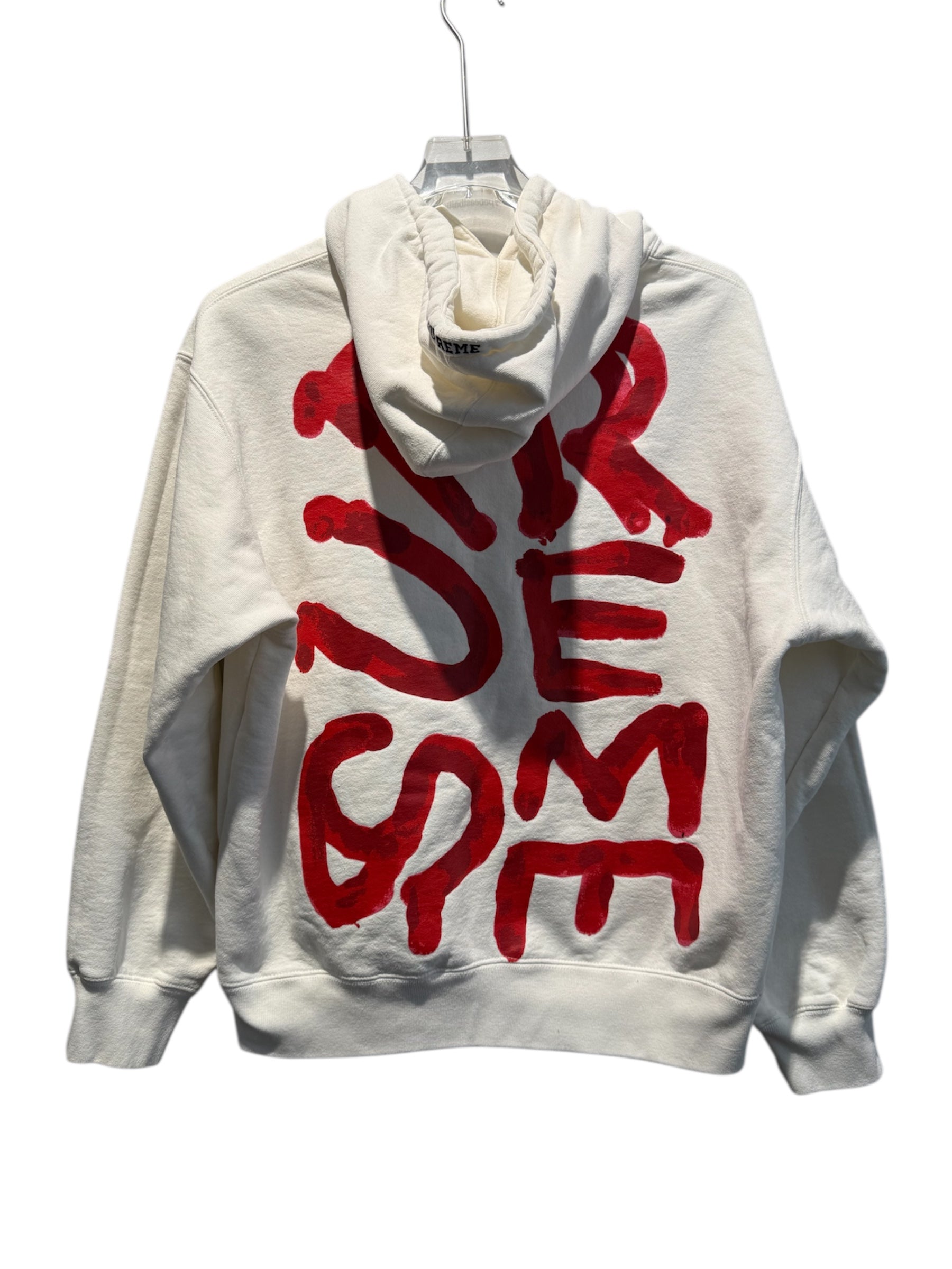 Supreme Used Supreme Paint Hooded Sweatshirt White - test