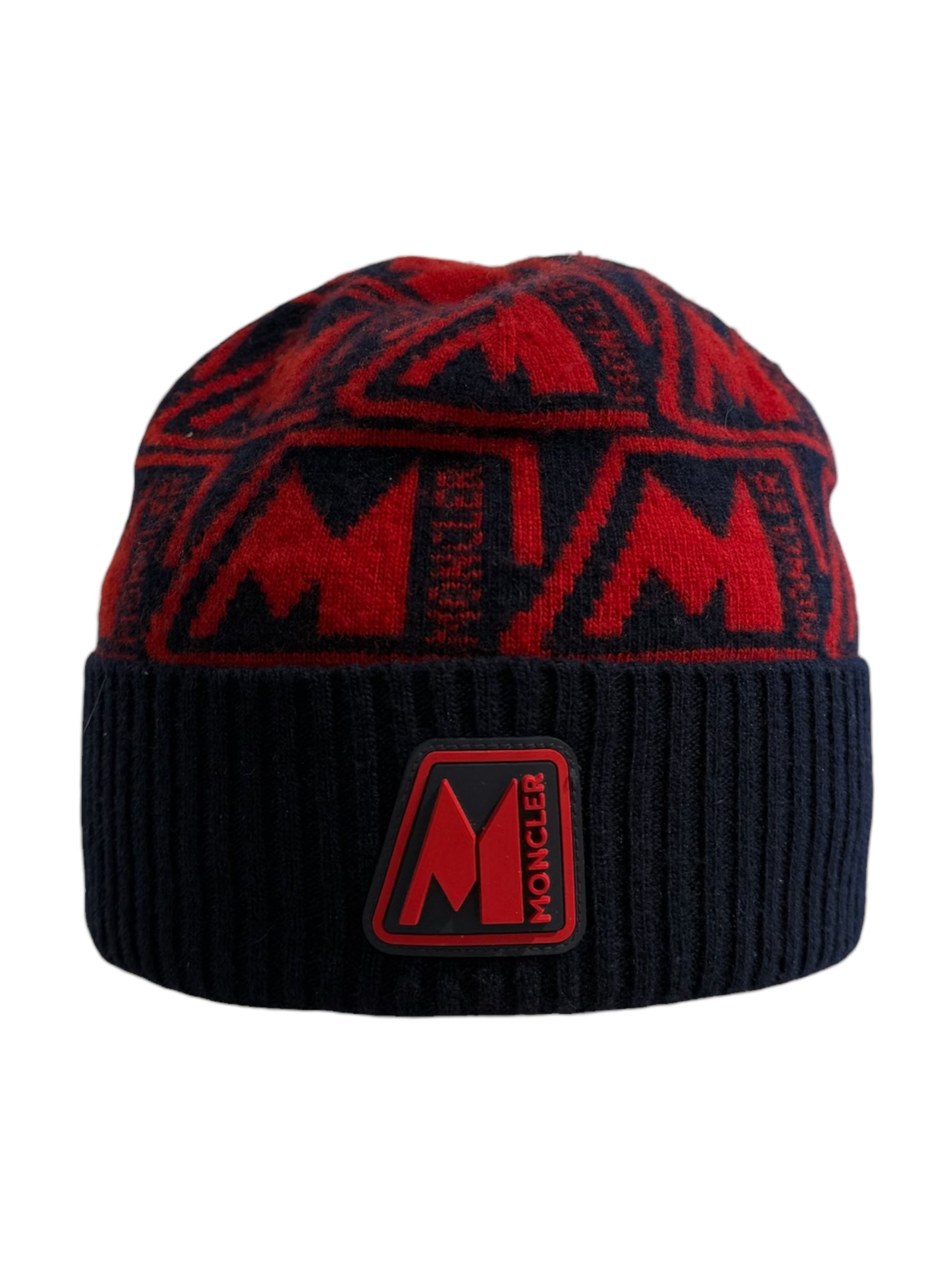 nike Used Moncler Grenoble Beanie Navy Red - test