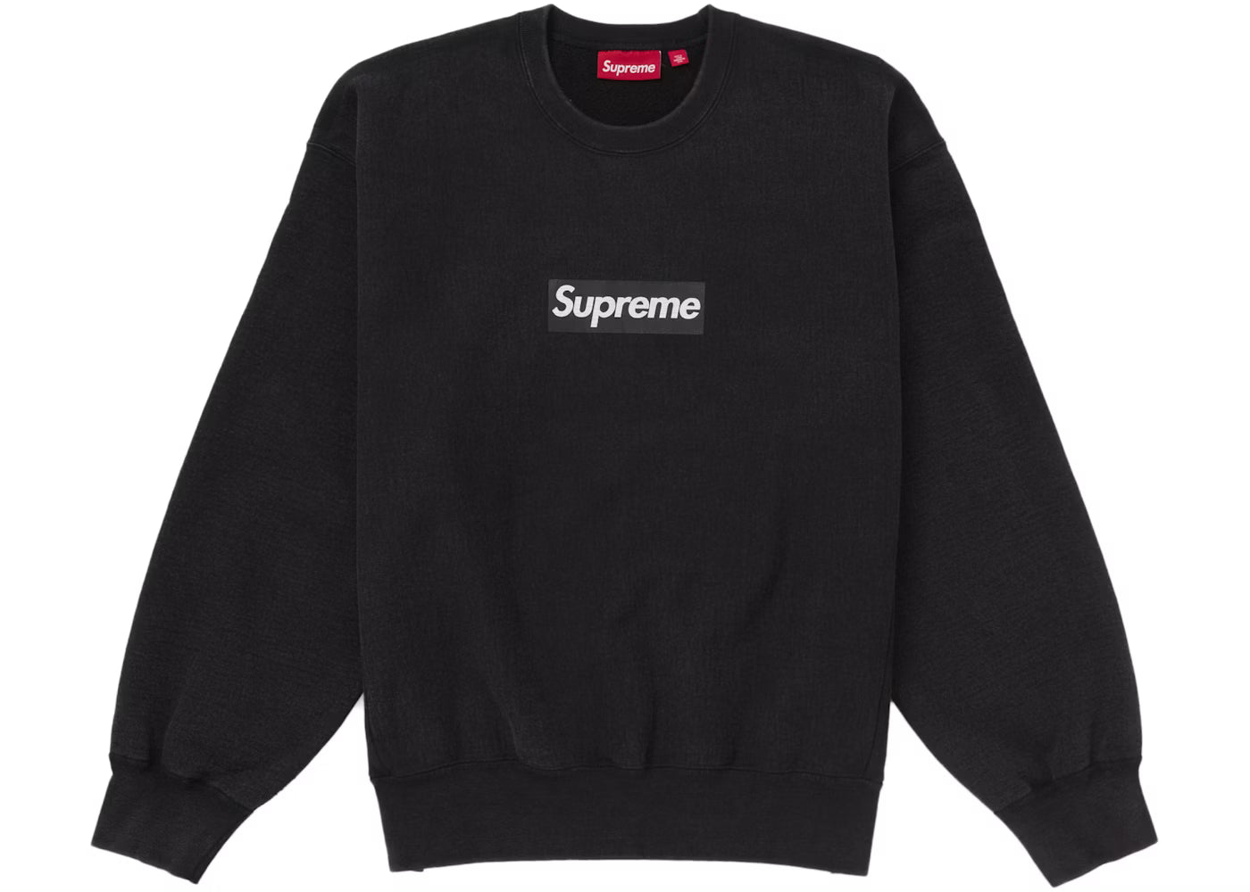 Supreme Washed Box Logo Crewneck Black