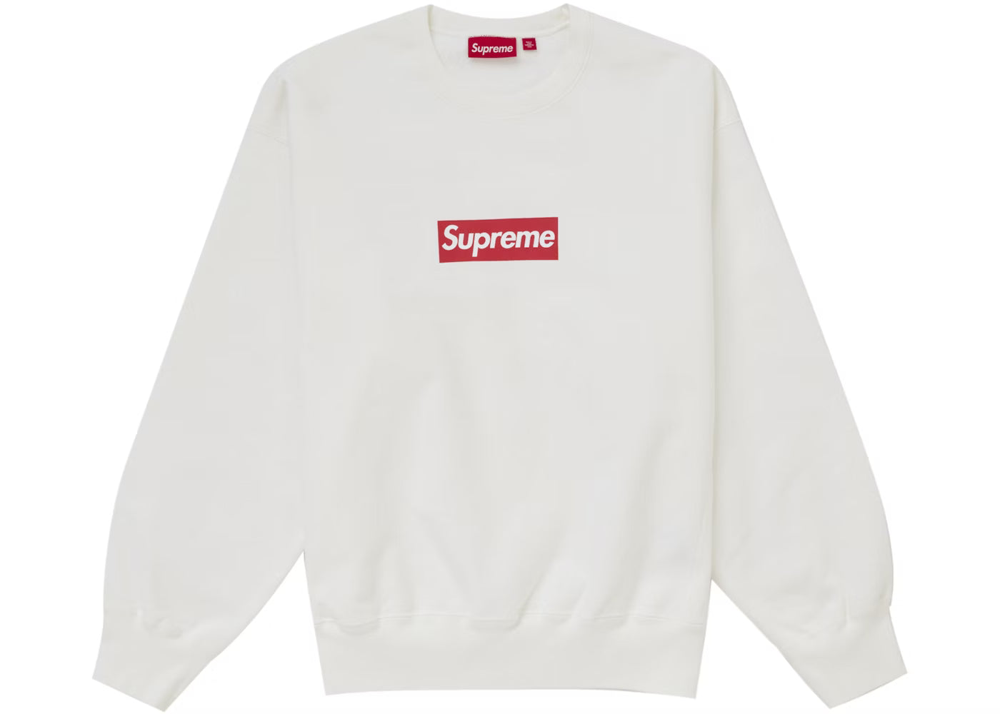 Supreme Washed Box Logo Crewneck White