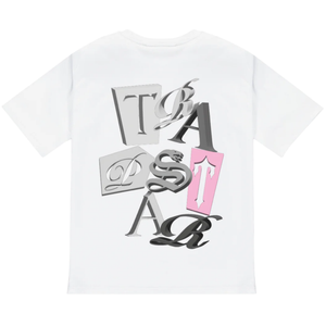 Trapstar Used Trapstar TS Script Tee White/Pink - 1104251202