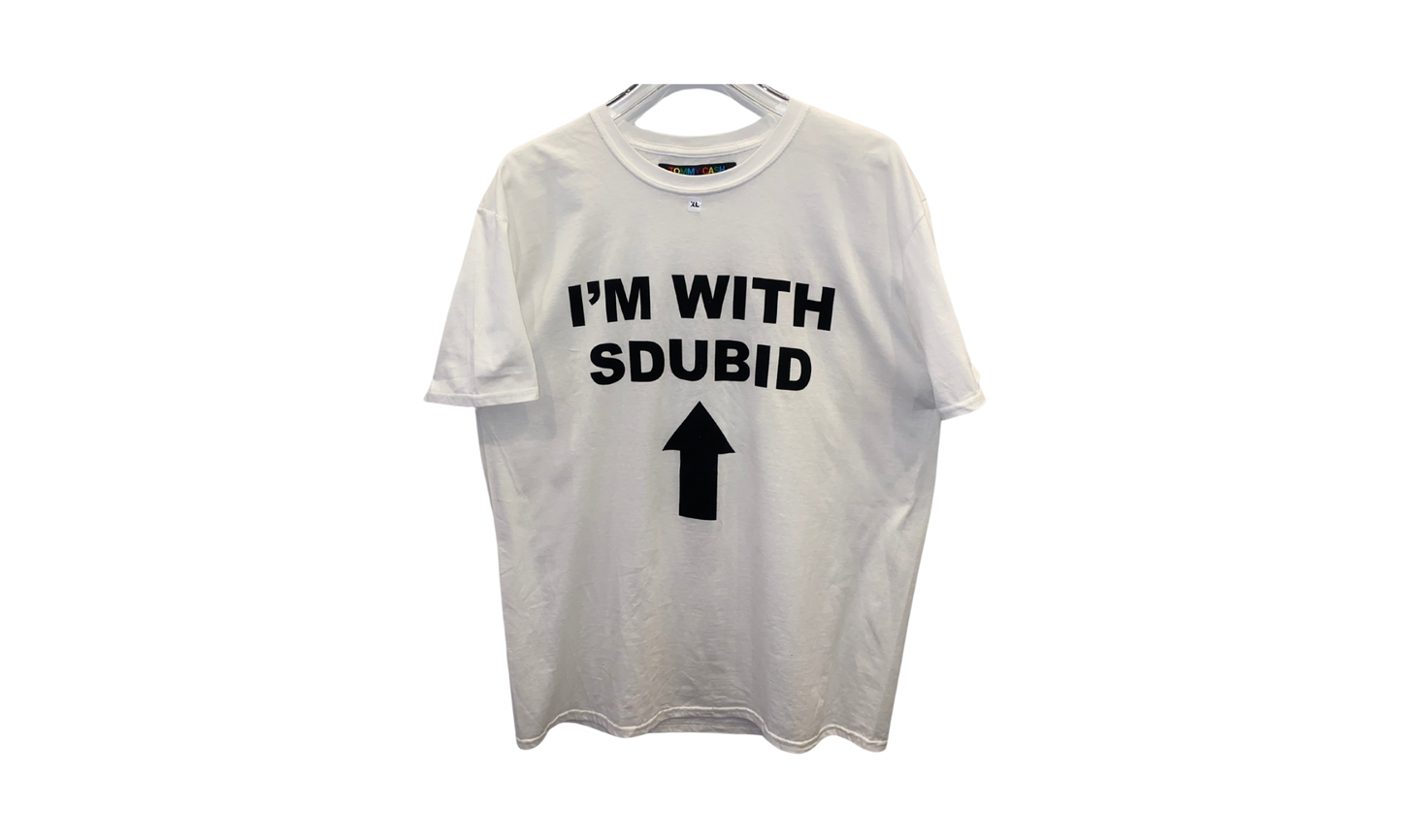 Tommy Cash I'm with sdubid up arrow tee white  - TOMMY6