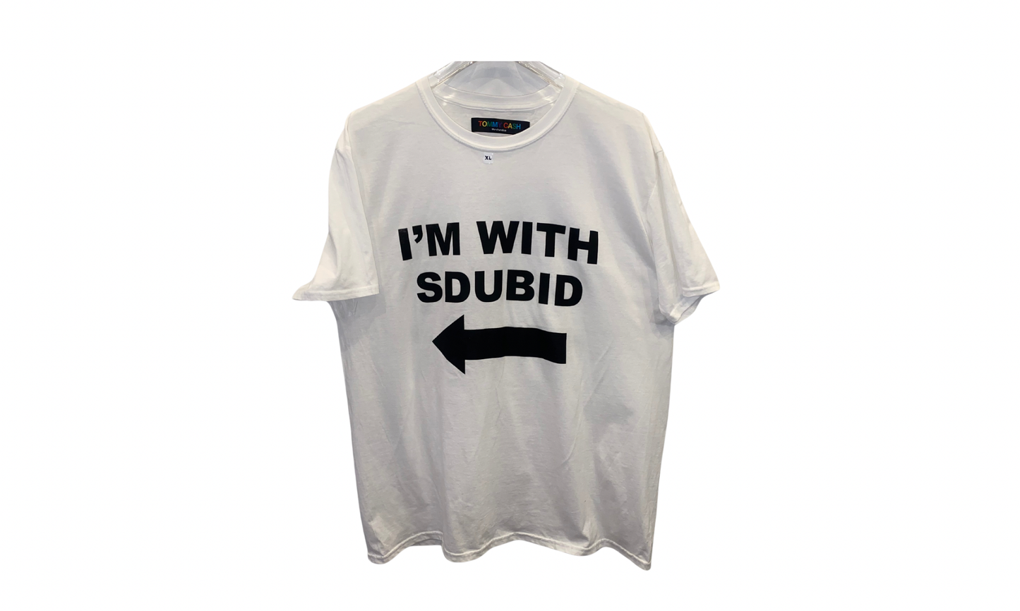 Tommy Cash I'm with sdubid left arrow tee white  - TOMMY8