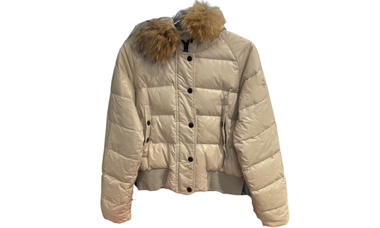 Moncler Used Moncler Alpine White Bomber Jacket - 111251444