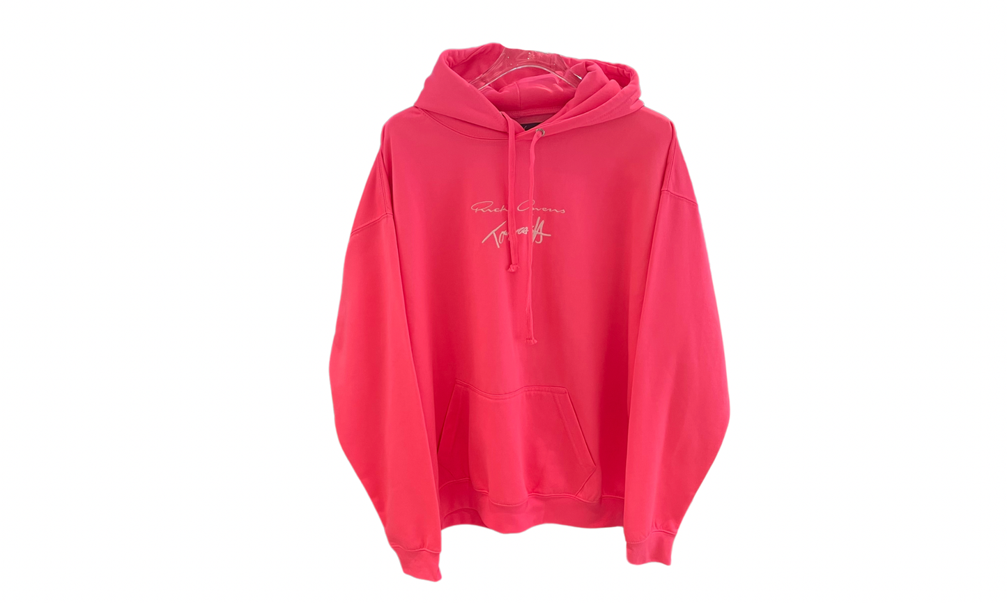 Rick Owens Used Tommy Cash x Rick Owens Hoodie Hot Pink - test