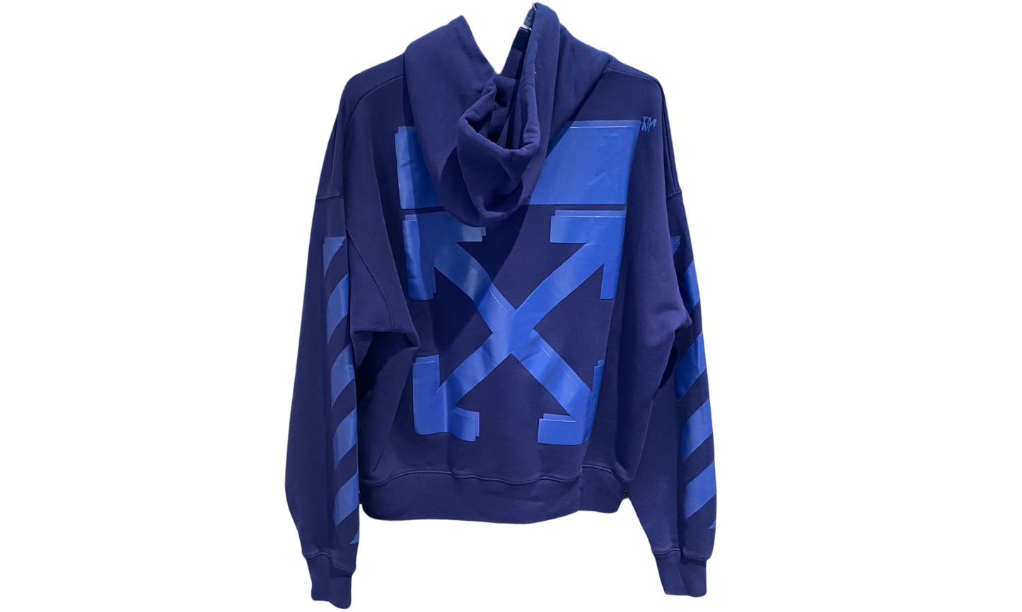 OFF-WHITE Used OFF-WHITE Rubber Arrow Hoodie Dark blue - 0MBB085F21FLE010