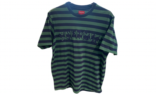 Supreme Used Supreme applique tee green navy - 217251801