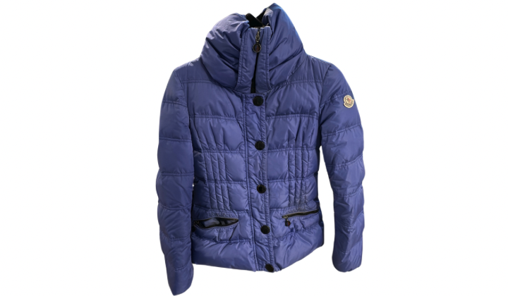 Moncler Used Moncler Women's Blue Puffer Jacket with High Collar - 1230241150