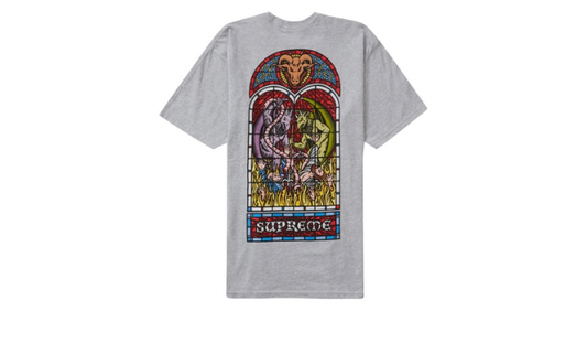 Supreme Used Supreme Worship Tee Ash Grey - 220251836