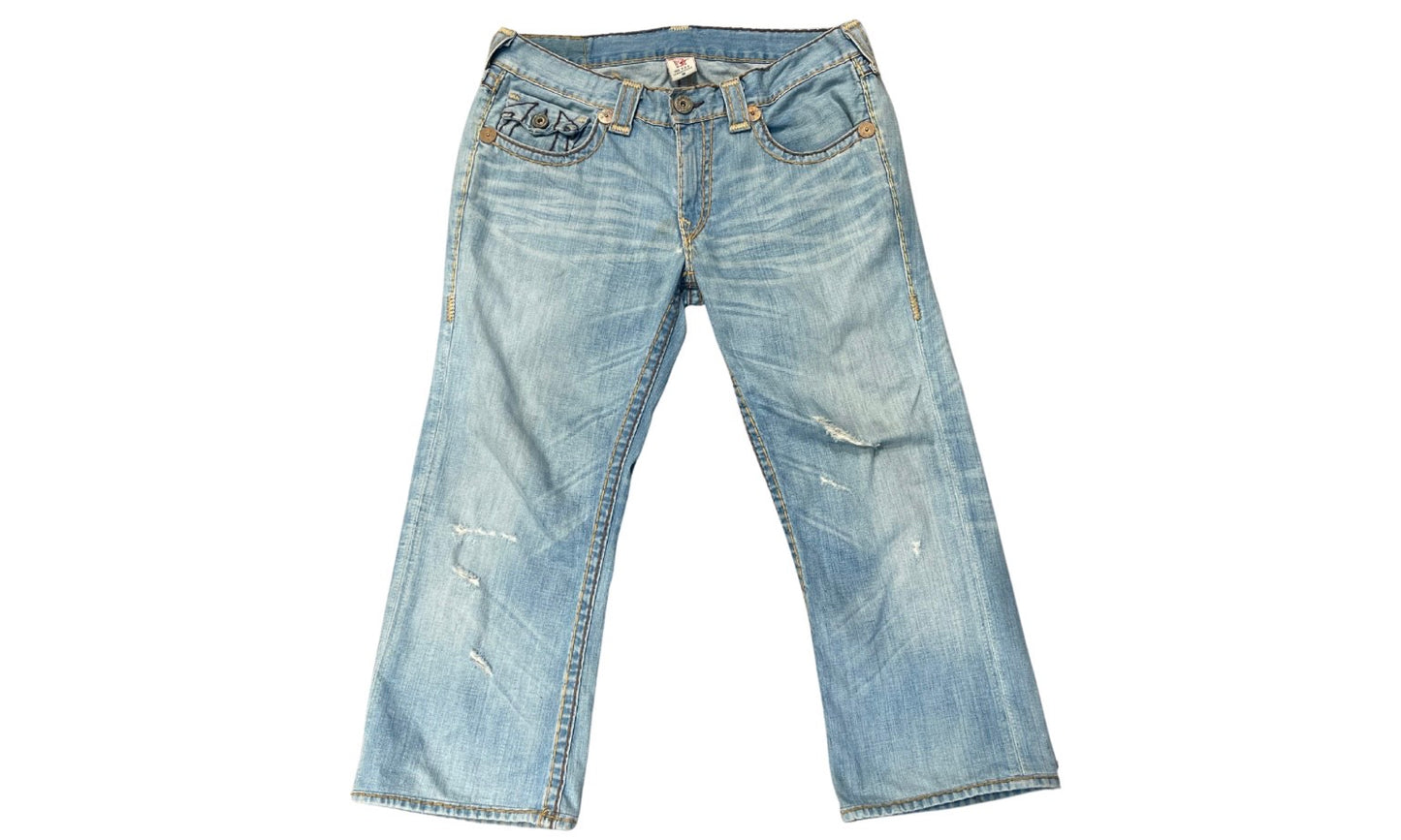 Used True Religion Blue Distressed Jeans