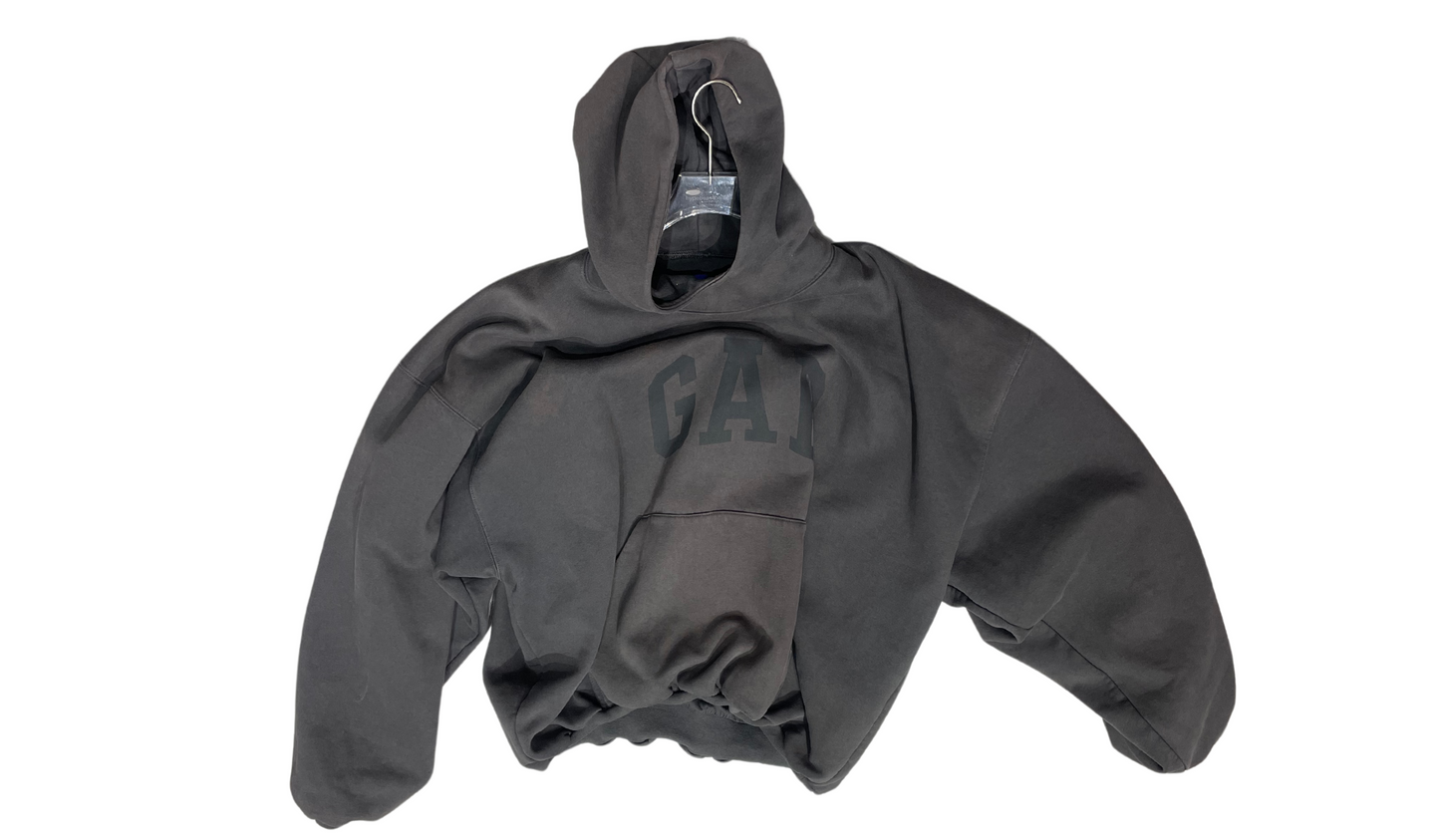 Yeezy Gap Balenciaga Used Yeezy Gap Engineered by Balenciaga Dove Hoodie Washed Black - YZYGAP1