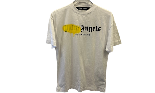 Palm Angels Used Palm Angels white spray logo tee - test