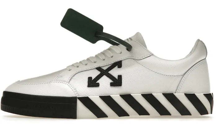 OFF-WHITE Vulc Low Leather White Black SS22 - OMIA085C99LEA0010110