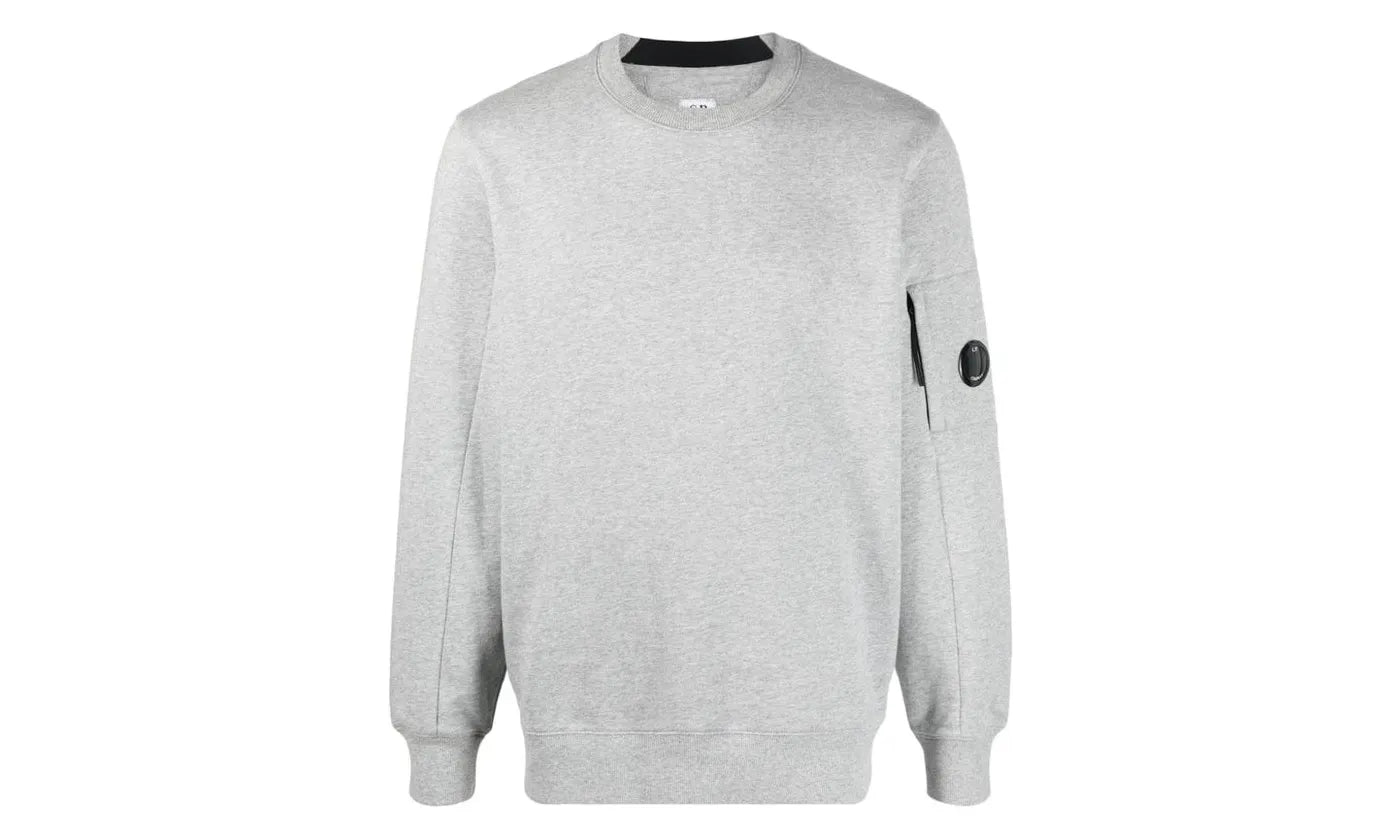 CP company fleece crewneck sweatshirt greystone - 12CMSS022A005086W