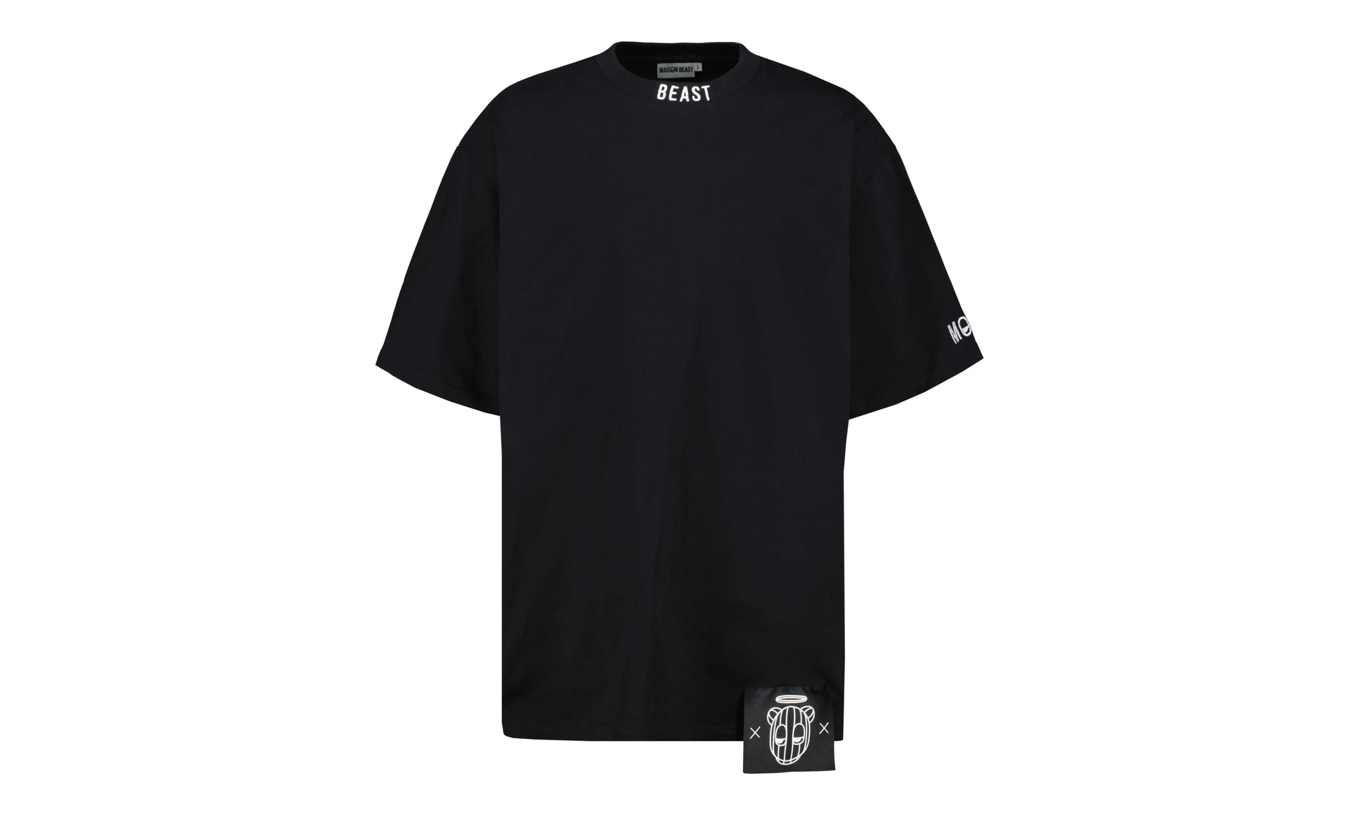 Maison Beast OVERSIZED 3/4 SLEEVE BEAST TEE black - Maison3