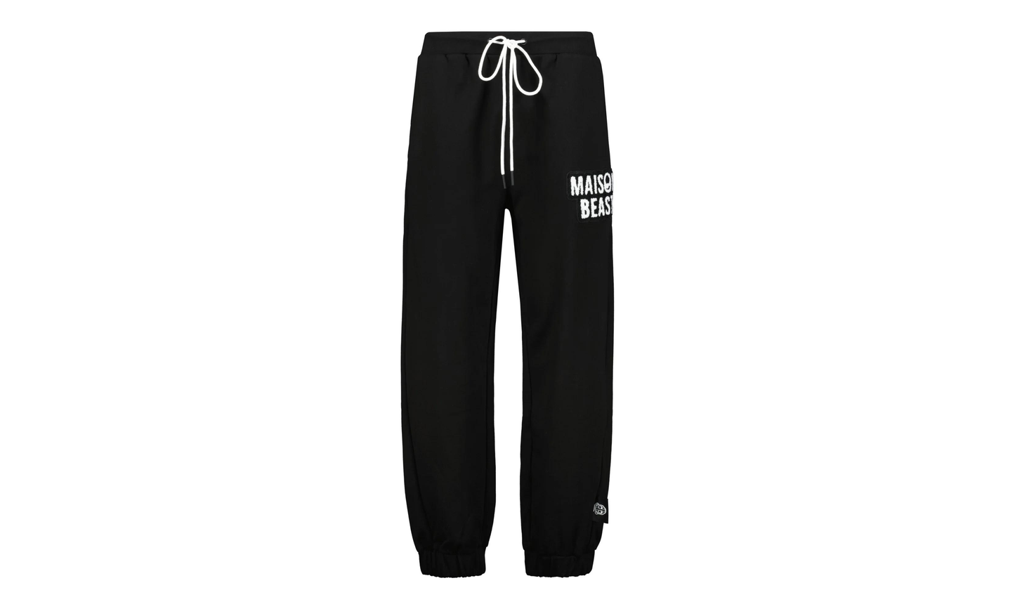 Maison Beast CHENILLE PATCH SWEATPANTS black - Maison4