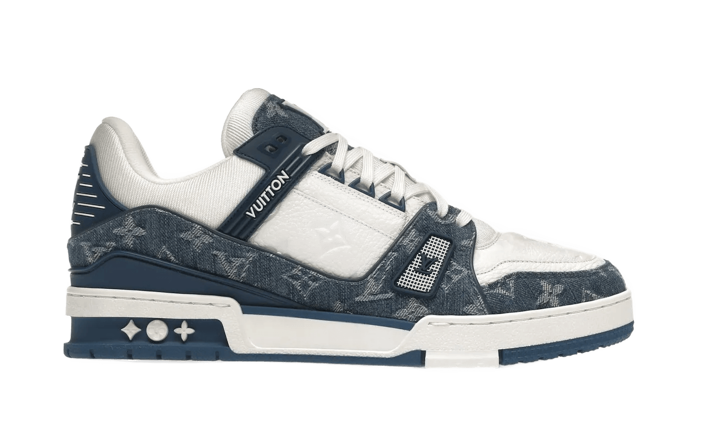 LV Trainer Monogram Denim White Blue - 1A9JGZ / 1A9JGU