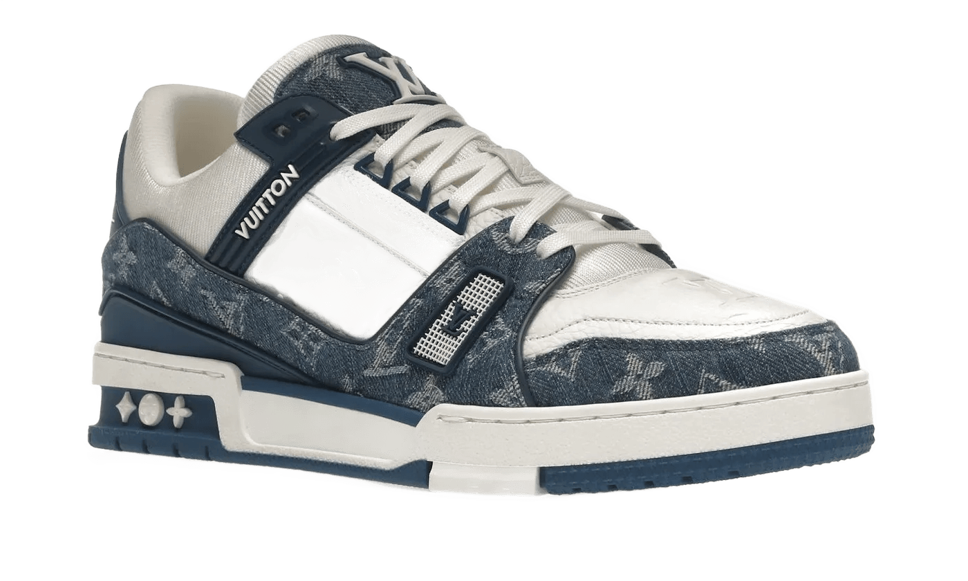 LV Trainer Monogram Denim White Blue - 1A9JGZ / 1A9JGU