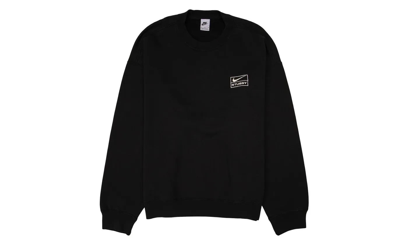 Nike x Stussy Wash Crew Fleece Black - DO5310-010