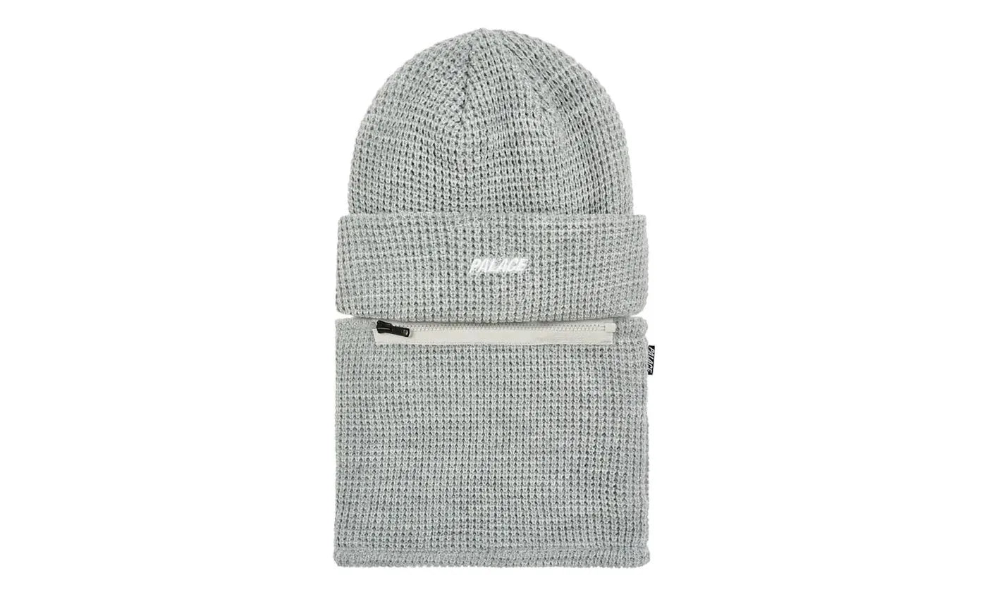 Palace Zip Off Facewarmer P Beanie Grey Marl - PALA-PZOFPB-GREYMARL