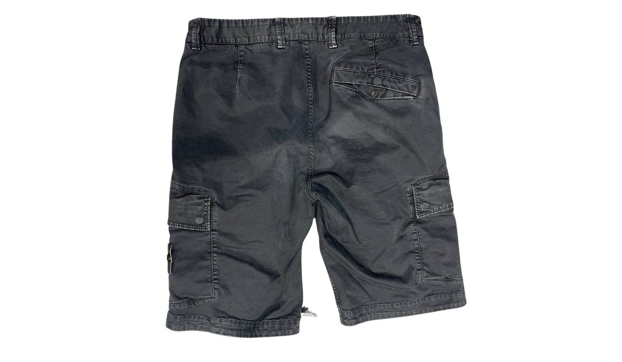 Stone Island Used Stone Island Dark Grey Denim Shorts - 1103241653