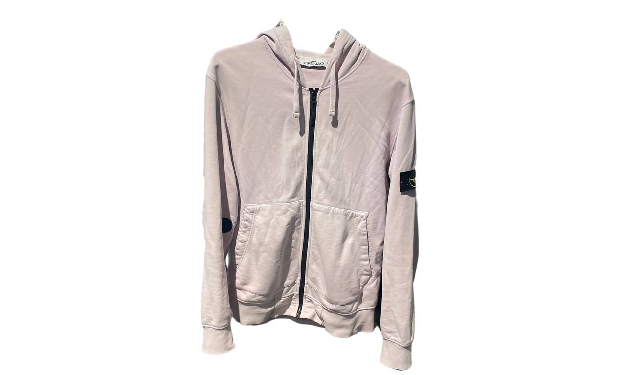 Stone Island Used Stone Island Pink Zip-up hoodie - 1129241914