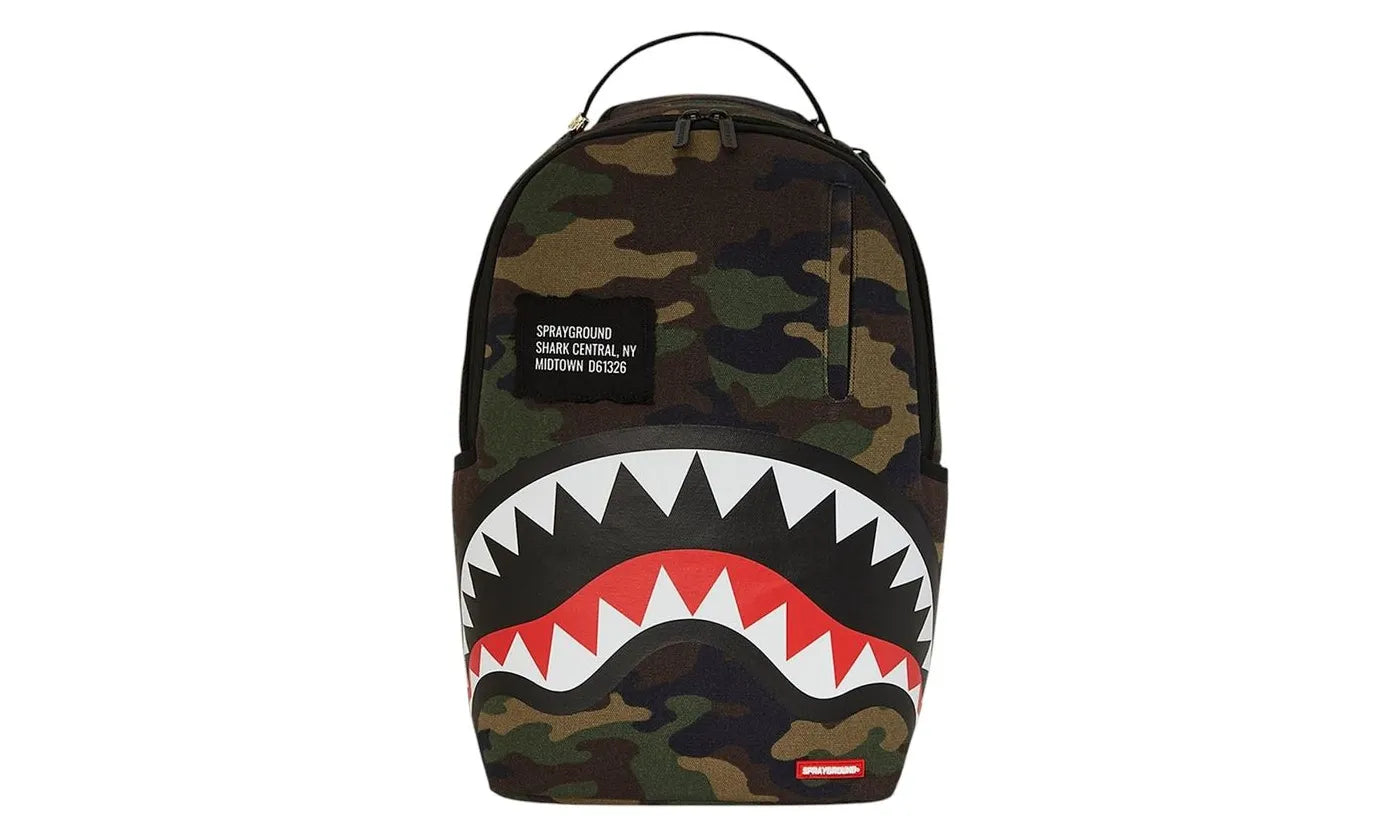 Sprayground Shark Central Camo DLXS Backpack Multicolor - SPRA-SSCCDB-MULTICOLOR