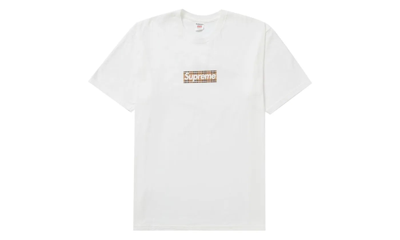 Supreme Burberry Box Logo Tee White - SUPR-SBBLTW-WHITE