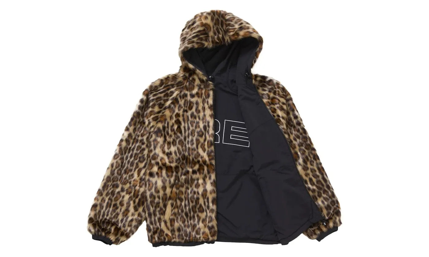 Supreme Faux Fur Reversible Hooded Track Jacket Black - SUPR-SFFRHT-BLACK