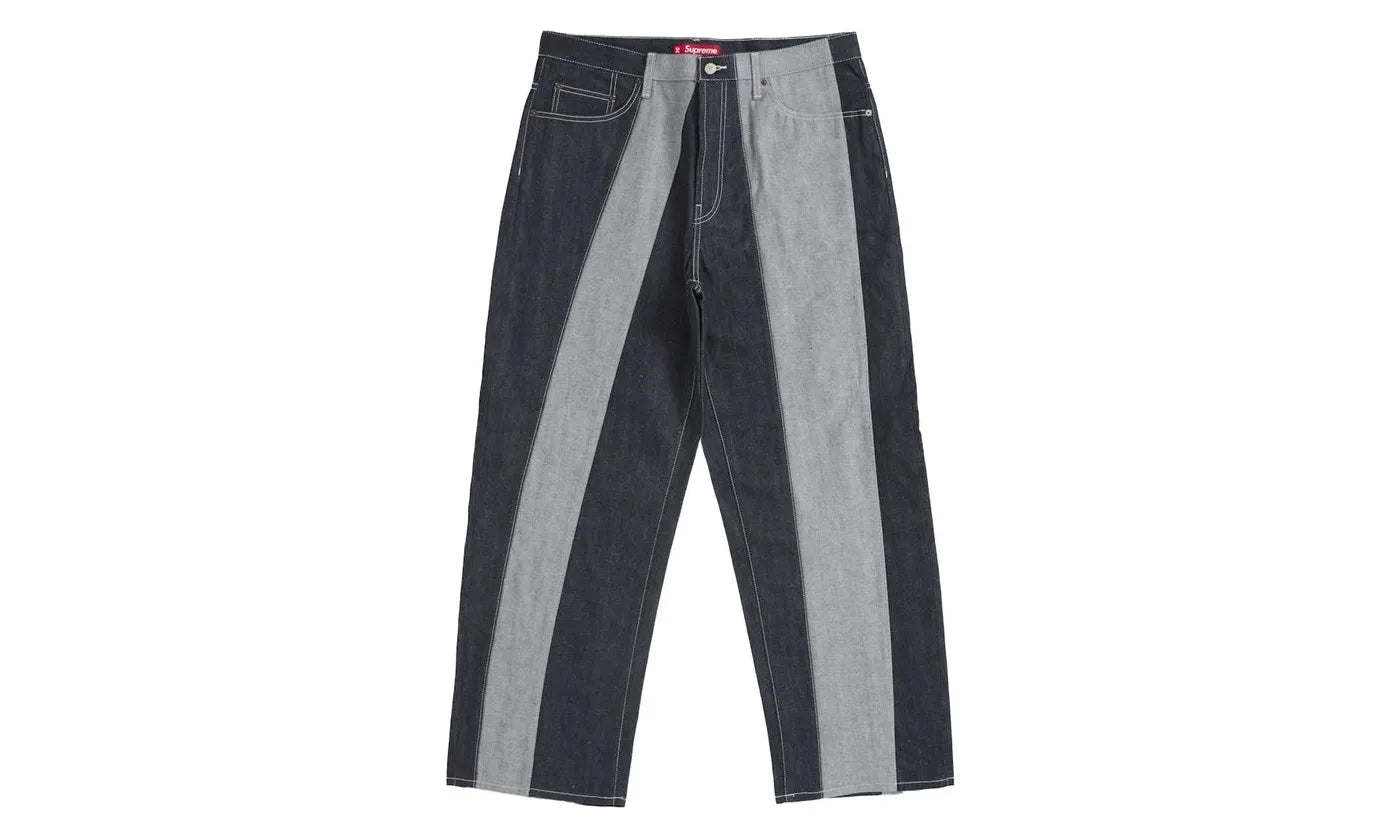 Supreme Paneled Stripe Baggy Jean Rigid Indigo - SUPR-SPSBJR-RIGIDINDIGO