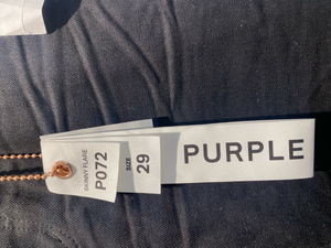 Purple Used Purple Brand Super Stack Flare Raw P072 Black Jeans - PBJ1