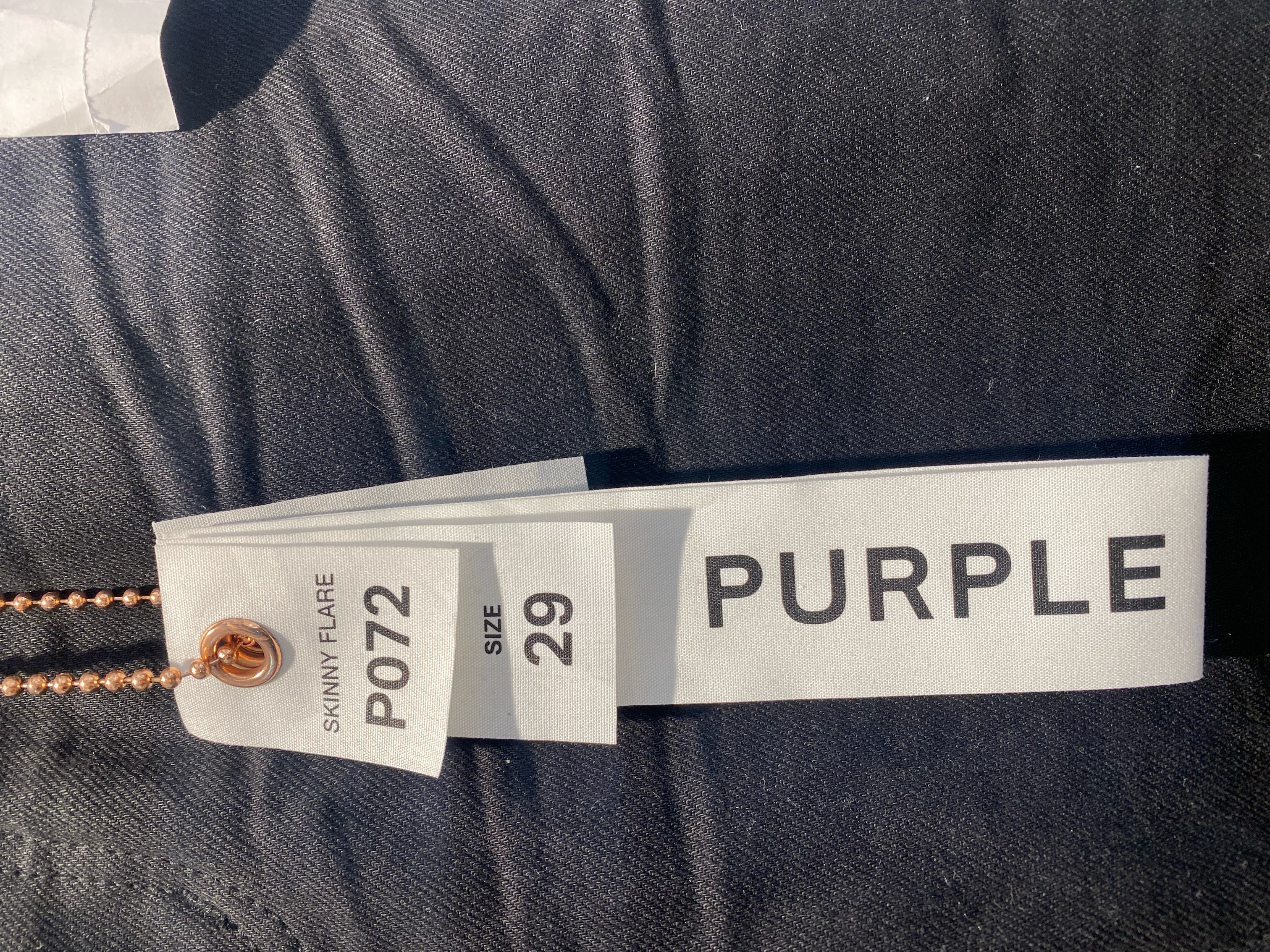 Purple Used Purple Brand Super Stack Flare Raw P072 Black Jeans - PBJ1