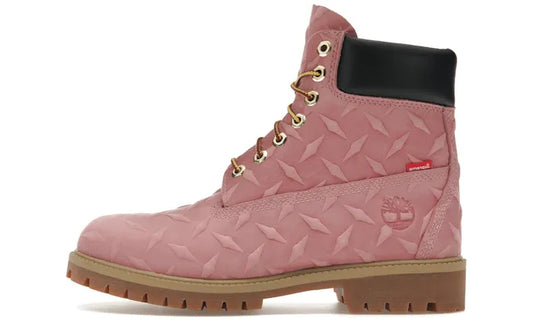 Timberland 6" Premium Waterproof Boot Supreme Diamond Plate Pink