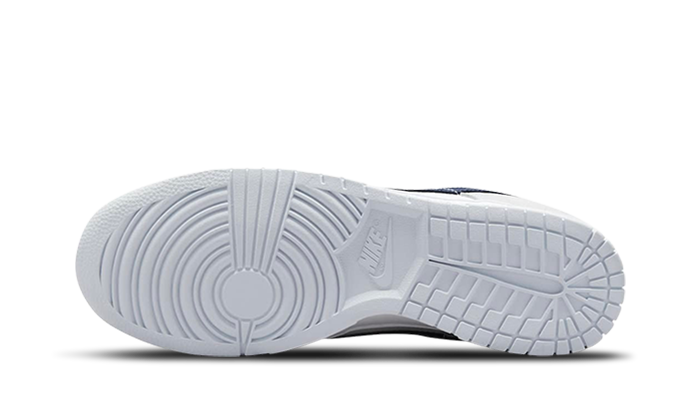 Nike Dunk Low White Grey Navy Aqua Mini Swoosh