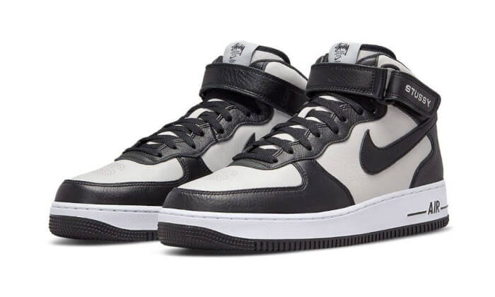 Nike Air Force 1 Mid Stussy Light Bone Black